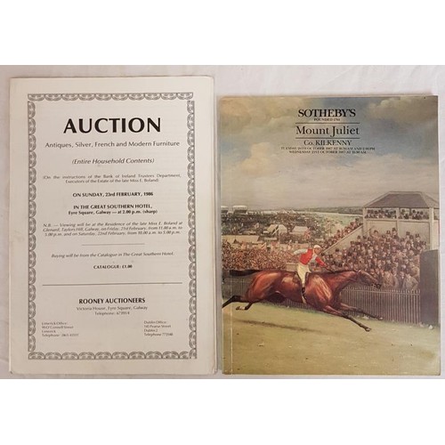 219 - Christies Sale contents catalogue of Mount Juliet, Kilkenny on the 20th and 2lst Oct 1987. Illustrat... 