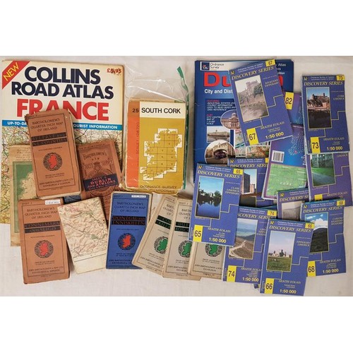 555 - Ireland Maps - a collection of Bartholomew's Maps, Road Maps, Ordnance Survey Maps, Discovery Series... 