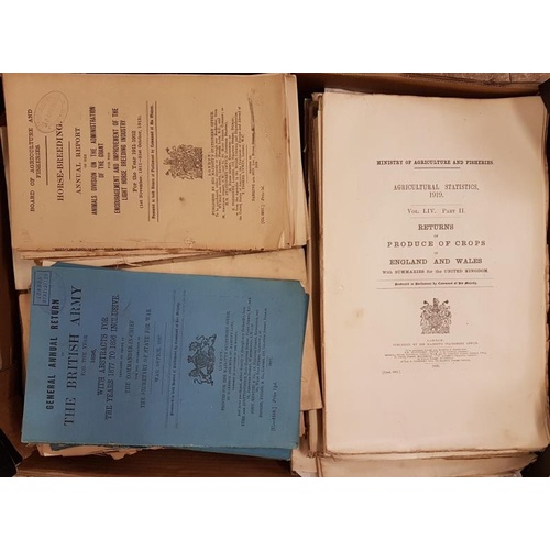 597 - House of Commons Reports, 8vo and Folio; 70 + reports on the Army, Agriculture, Butter, education, L... 