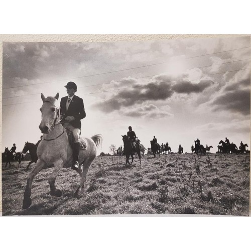 602 - Black and white Photo – 20’” x 14” Benson and Hedges Nationl Press Awards 1983 Fox hunting photo ent... 