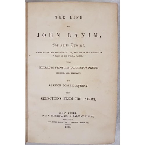 19 - The O’Hara Family – Banim’s Works. 1866/69. Half calf. 8vols (Ex 10) U.S. edition of works of the O’... 