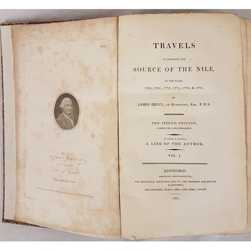 22 - James Bruce. Travels to Discover The Source of The Nile in the Years 1768/1773. 1805. 7 volumes (oct... 