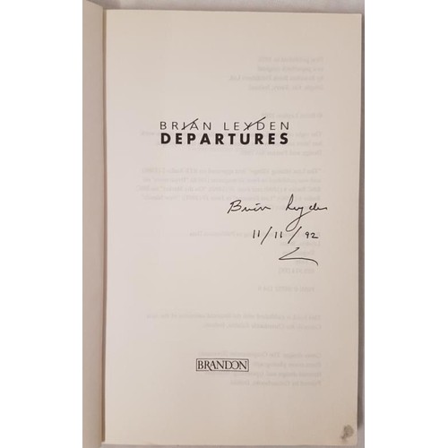 37 - Departures, Brian Leyden, 1972 1st.Ed. Signed and six vols of Irish poetry
