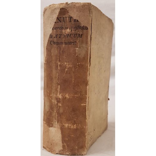 59 - Pauli Manutii. In Epistolas Cicerons ad Atticum. Published Venice 1547. 1st edition. Decorative titl... 