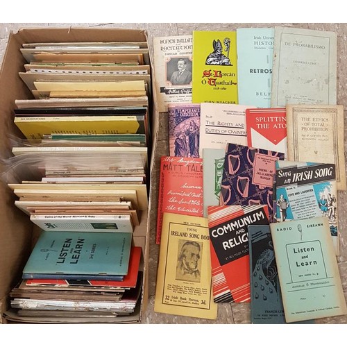 6 - Box of vintage Irish Pamphlets. Biography, social, political, Irish language etc etc. approximately ... 