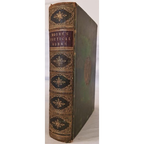 46 - Thomas Moore, Poetical Works, Longmans 1857; LV, 691 pages Royal 8vo. Presentation/ prize/premium co... 