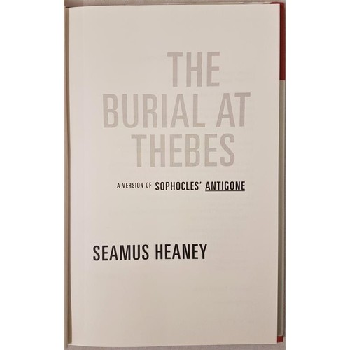 55 - Seamus Heaney The Burial at Thebes 2004. First U.S. Pristine