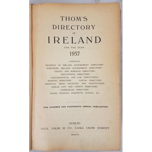 104 - Thom's Directory-Ireland. 1957.