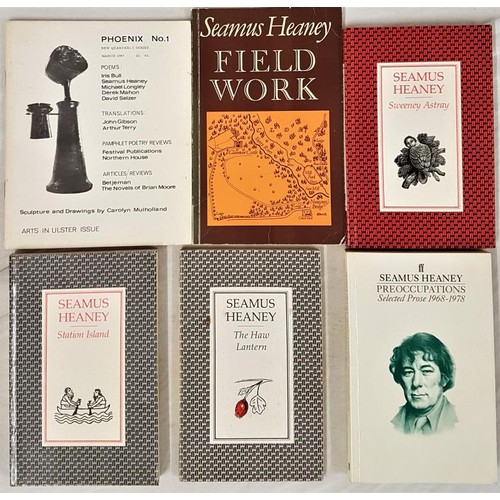 120 - Seamus Heaney. Phoenix No. 1 March 1967;  Field Work. 1979;   Preoccupations Selected Prose 1968-197... 