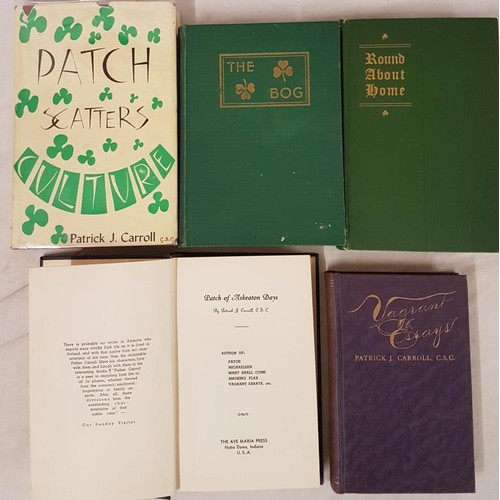 129 - Patrick J. Carroll Cappagh, Limerick and Notre Dame. Patch Scatters. 1953 in dust wrapper; The Bog. ... 