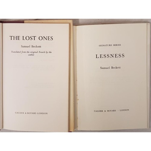 149 - Samuel Beckett The Lost Ones 1972. 1st London edit;   and S. Beckett Lessness 19... 