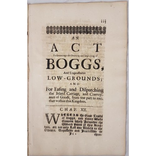 166 - Bogs:  An Act to encourage the Draining and Improving of Bogs, and unprofitable Low Grounds; an... 