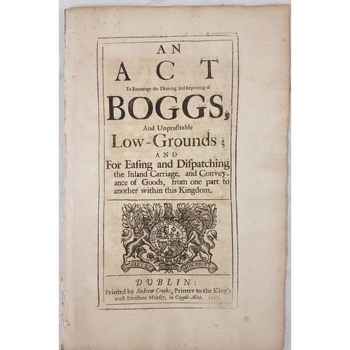 166 - Bogs:  An Act to encourage the Draining and Improving of Bogs, and unprofitable Low Grounds; an... 