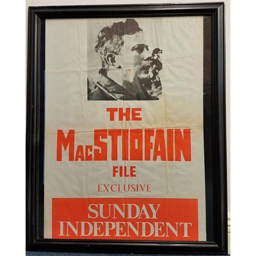 421 - Original Newspaper Stand Framed Poster - IRA - The MacStiofan Files