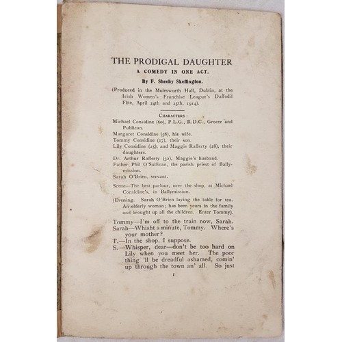 487 - The Prodigal Daughter a Comedy in One Act by F. Sheehy Skeffington. [Dublin]. 1915. Original decorat... 
