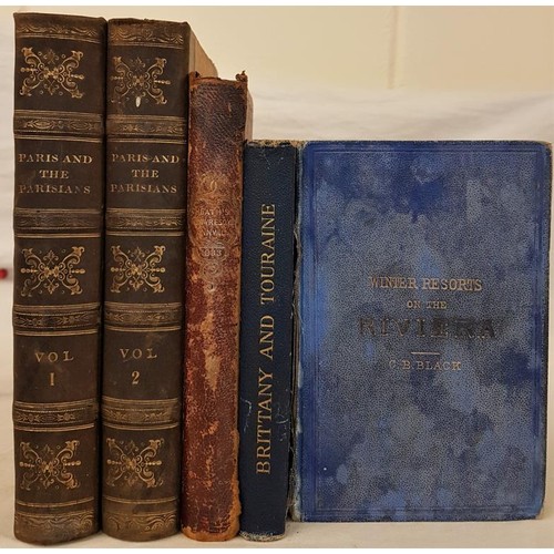 500 - Frances Trollope, Paris and the Parisians, 2 vols 8vo, half leather 2nd 1836; Two Black guides: Brit... 