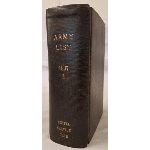 552 - Army List for January 1837 through to December 1837, 12 issues bound together in later cloth by Unit... 