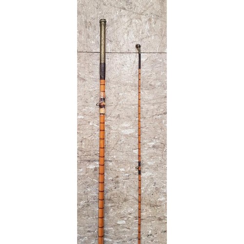 2 - Vintage Split Cane 2-Piece Fishing Rod, c.9ft