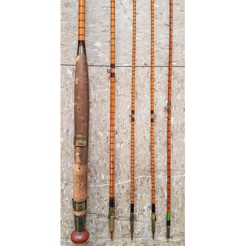 W J Cummins, Bishop Auckland - Vintage Split Cane 3-Piece Fishing