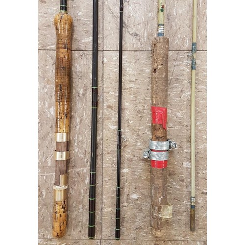 6 - Walker 3-piece Graphite Fishing Rod c.8ft and a 2-piece graphite fishing rod, c.7ft (2)