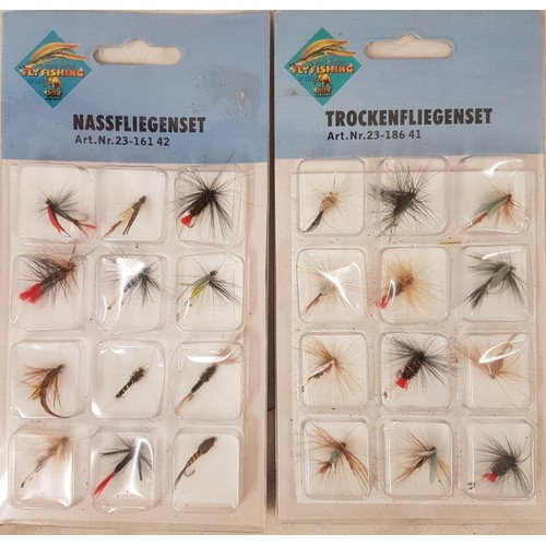 21 - Three Boxes of Various Fishing Flies and Two Packs of Fishing Flies