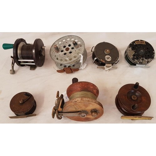 Collection of Seven Fishing Reels