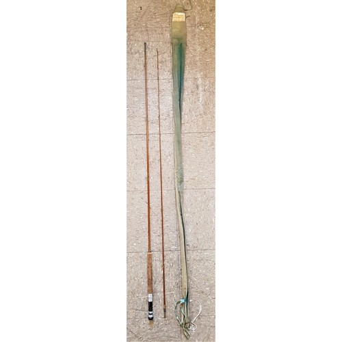 34 - Vintage 2-Piece Split Cane Fishing Rod, c.9ft