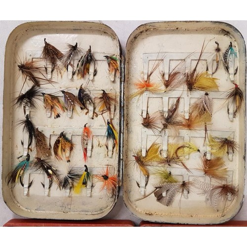 46 - One Malloch's Tin of Various Fishing Flies and Two Other Boxes of Fishing Flies