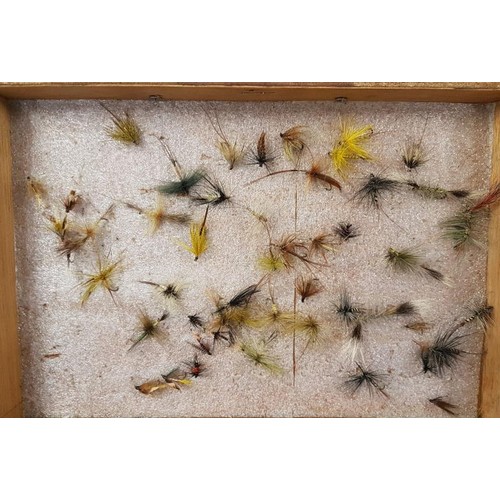 72 - Wooden Fly Box with Mayfly