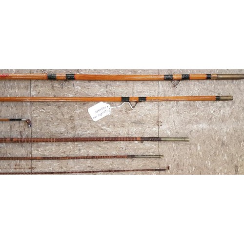 82 - Flectes Nov Frangas 3-piece cane fishing rod (A/F) and a 3-piece fishing rod (2)