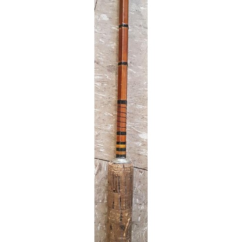 105 - Vintage Split Cane 2-Piece Fishing Rod, c.9ft