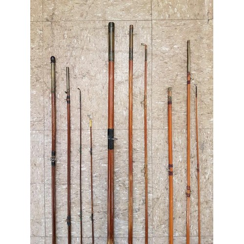 109 - Hardy - Part Vintage Fishing Rod along with various other vintage fishing rod parts (9)