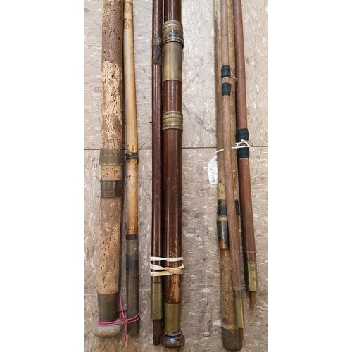110 - Healy, Dublin Bamboo Fishing Rod (2-sections only), Hardy 3 Piece Rod and one other 3 piece fishing ... 
