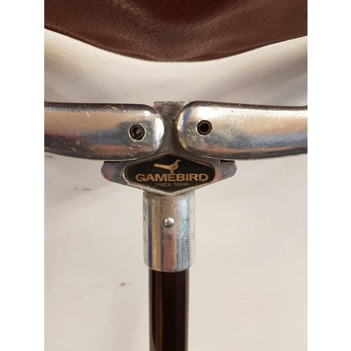 133 - Game Bird vintage shooting stick with adjustable height capacity. Lovely quality