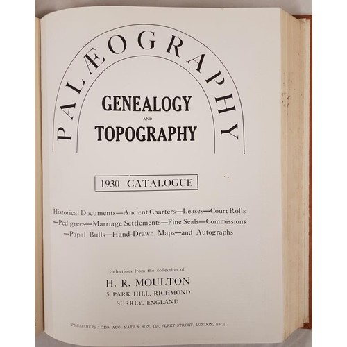 53 - Historical & Genealogical Manuscripts: Moulton, H. R. Palaeography, Genealogy and Topography. 19... 