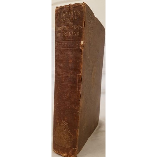 57 - Marmion, Maritime Ports of Ireland, 3ed, L. 1858, original brown embossed cloth with gilt harp on co... 