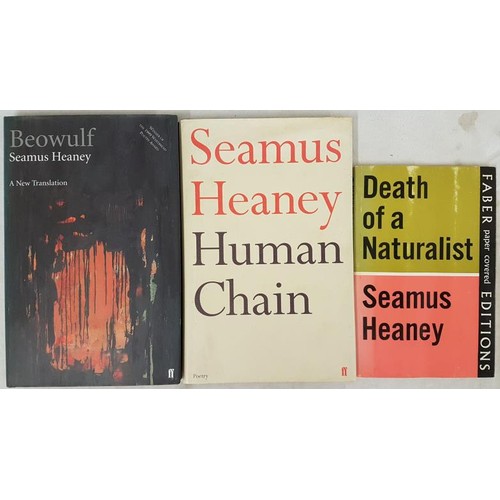 59 - Poetry:Three Seamus Heaney titles:  Death of a Naturalist. Softcover Faber 1966. First S/C. edi... 