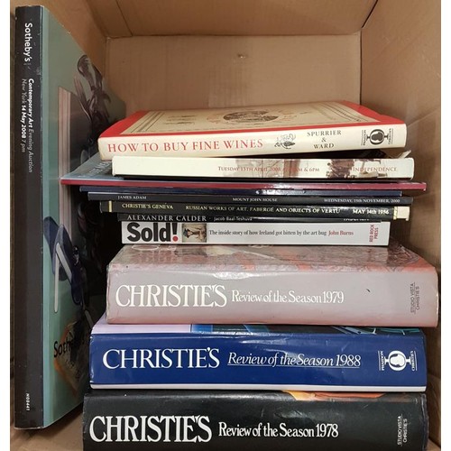 100 - Box of Antiques/Arts Catalogues, including: Christie’s Review of the Years for 1977, 1978 and ... 