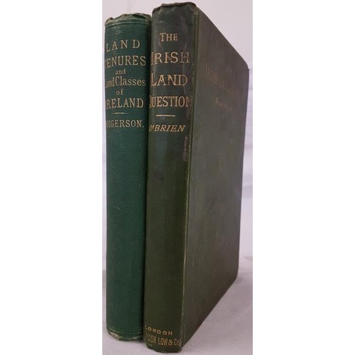 114 - Sigerson, Land Tenures and Land Classes of Ireland, 1871, 333 pps, small 8vo, original green cloth. ... 