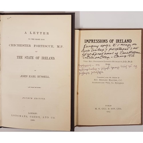 164 - On the State of Ireland by John Earl Russell. Longmans. 1868;   Impressions of Ireland. Pr... 