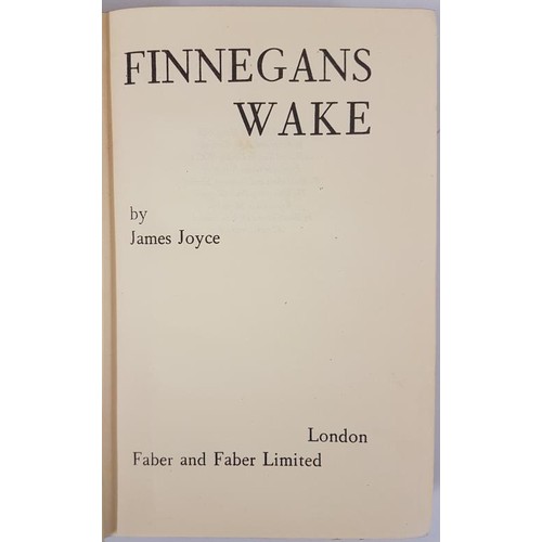 168 - James Joyce. Finnegan's Wake. 1946. 2nd edit in scarce dust jacket.