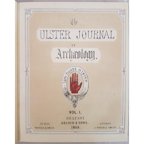 177 - Ulster Journal of Archaeology. First series. Volume 1, 1853 to 1862. 9 volumes, bound in later attra... 