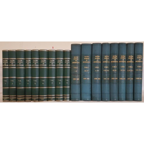 177 - Ulster Journal of Archaeology. First series. Volume 1, 1853 to 1862. 9 volumes, bound in later attra... 