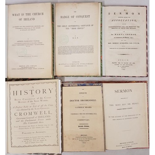 195 - What is the Church of Ireland by Arthur Foster. 1870;  Irish Warres Cromwell circa 1870; Sermon... 