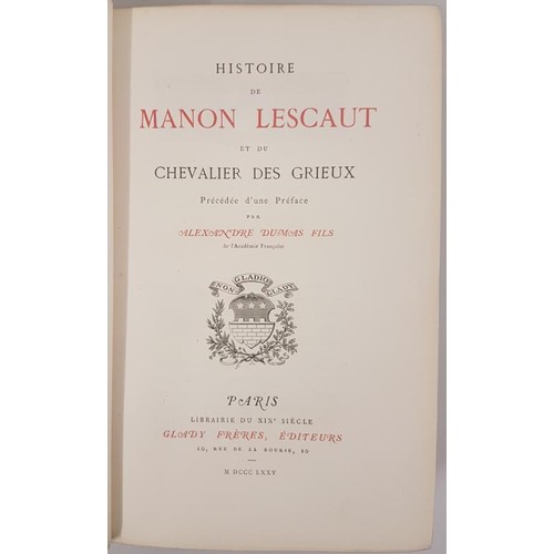 206 - Prevost, L'Abbe Manon Les Caut, 1 volume 1875, Glady Ferres