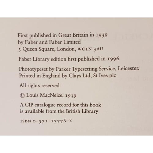 209 - MacNeice, Louis. Autumn Journal. London: 1996. Dark grey boards. In dust jacket.