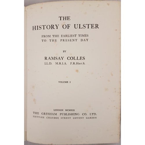 212 - R. Colles. The History of Ulster. 1920. 4 vol set