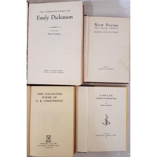 218 - Poetry lot:  Emily Dickinson  The Complete Poems of Emily Dickinson. Hardcover 1970. In red cloth co... 