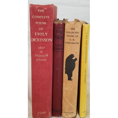 218 - Poetry lot:  Emily Dickinson  The Complete Poems of Emily Dickinson. Hardcover 1970. In red cloth co... 