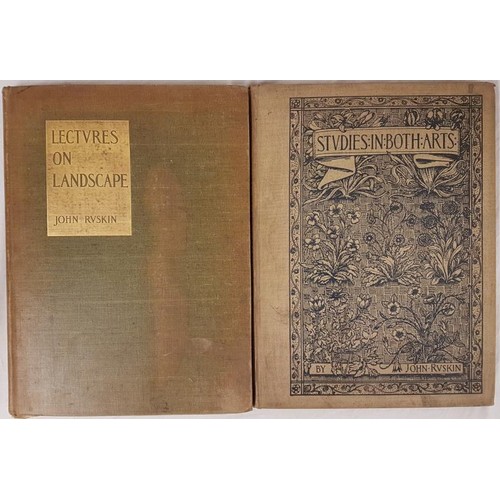 234 - Ruskin, John Lectures on Landscape Orpington, 1897 folio 84 pages, 22 beautiful tinted plates with t... 